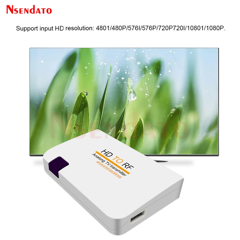 Convertidor modulador Compatible con HDMI a RF, caja transmisora de TV de señal analógica con Control remoto para proyector de Monitor de TV - imagen 4