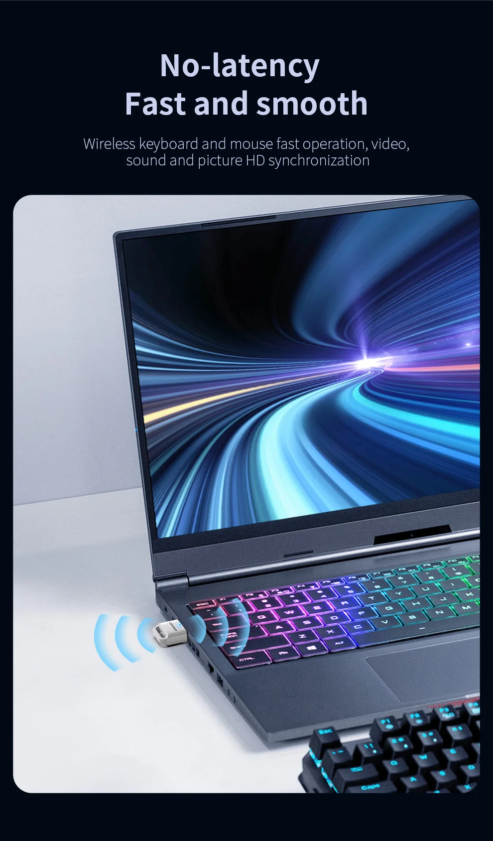 Adaptador USB Comfast, Dongle Bluetooth de unidad libre para dispositivos BT, receptor de transferencia de datos de música para escritorio/portátil BT5.2/5,1/5,0/4,2 - imagen 5