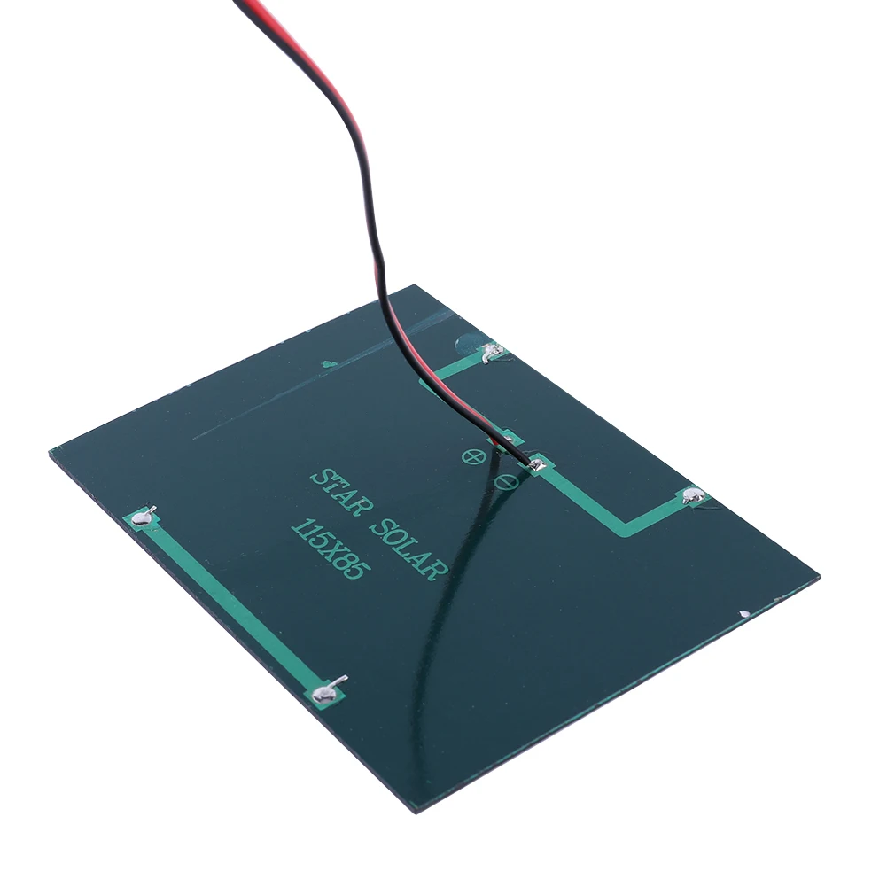 Mini Panel Solar de 3W y 12V, célula Solar pequeña de 0-125MA con Cable, módulo de Panel Solar para batería de 9-12V/teléfono móvil para bomba de ventilador de lámpara - imagen 5