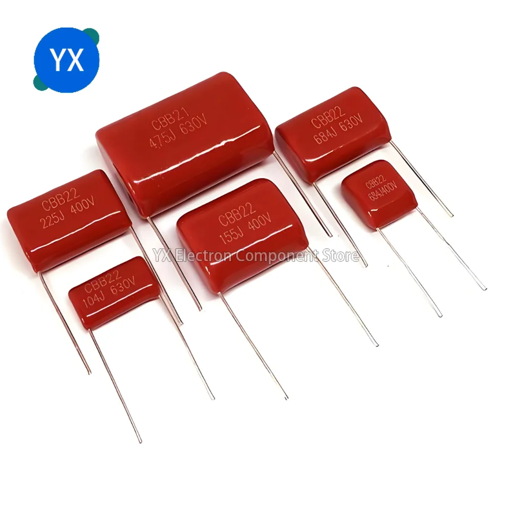 20 ~ 100 Uds CBB Condensador de película de polipropileno 100V 250V 400V 450V 630V 2000V 102J 103J 104J 105J 155J 223J 224J 225J 334J 472J 474J - imagen 2