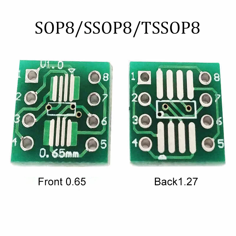 1 Uds placa PCB SMD se vuelve a DIP DFN10/EMSOP10 SOP SSOP TSSOP 8 10 14 16 20 24 28 32 56SMT a placa convertidora de adaptador DIP - imagen 5