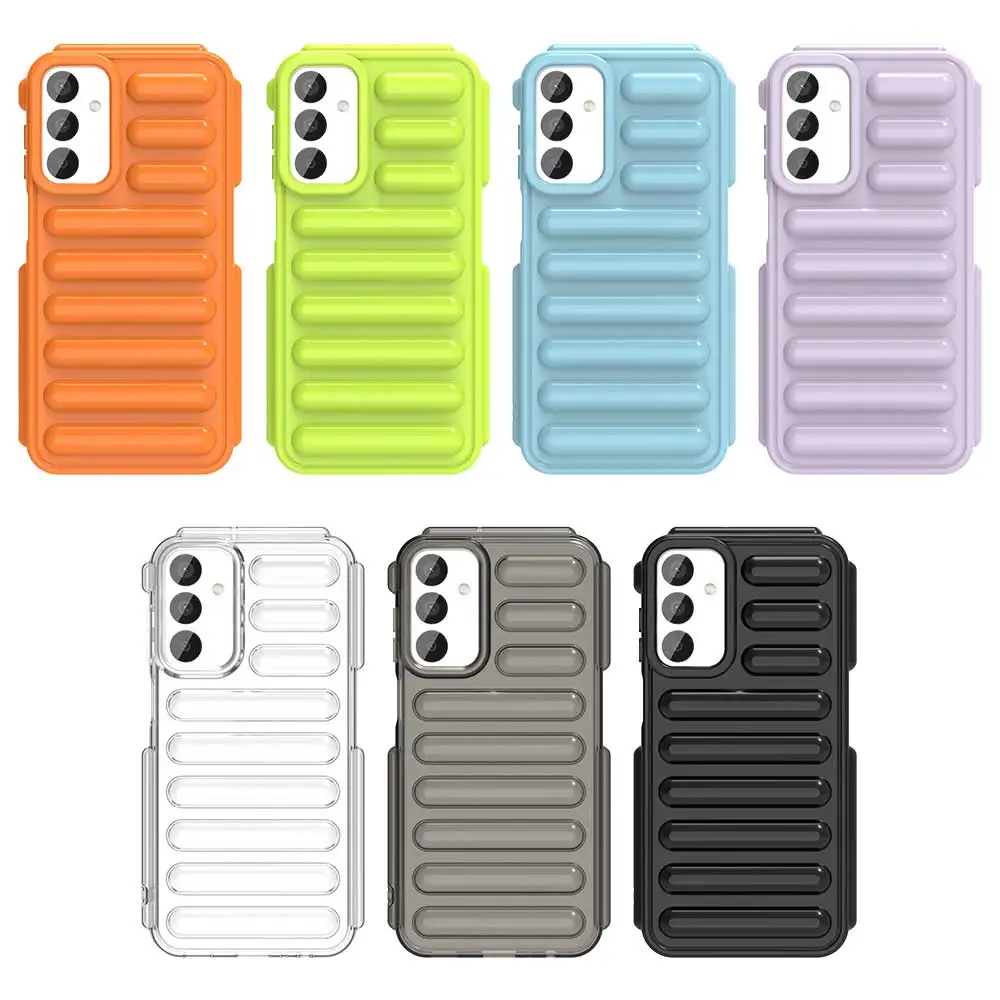 Armadura a prueba de golpes cápsula funda de cojín de aire para Samsung Galaxy M55 M15 M14 F55 F15 F14 C55 5G cubierta de silicona suave de Color sólido - imagen 2