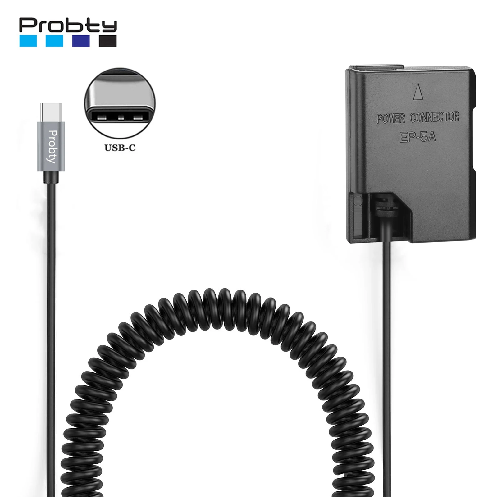 EP-5A USB-C adaptador de corriente Kitr EN-EL14 EN-EL14a batería simulada para Nikon D3100 D3200 D3300 D3400 D3500 D5100 D5200 D5300 D5500