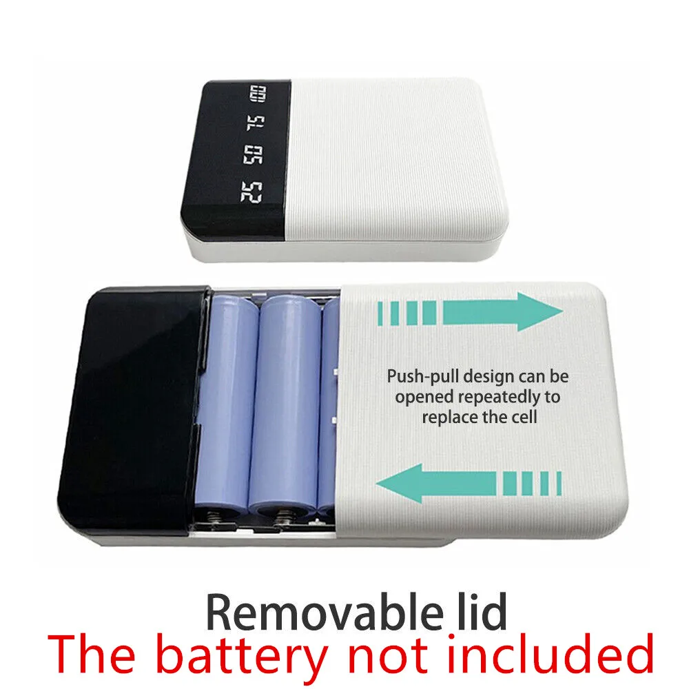 Caja de batería de 5V, 4 ranuras, 21700, 18650, carcasa de cargador de Banco de energía DIY, estuche de carga para baterías 4x3,7 V 18650 18700 20700 - imagen 4