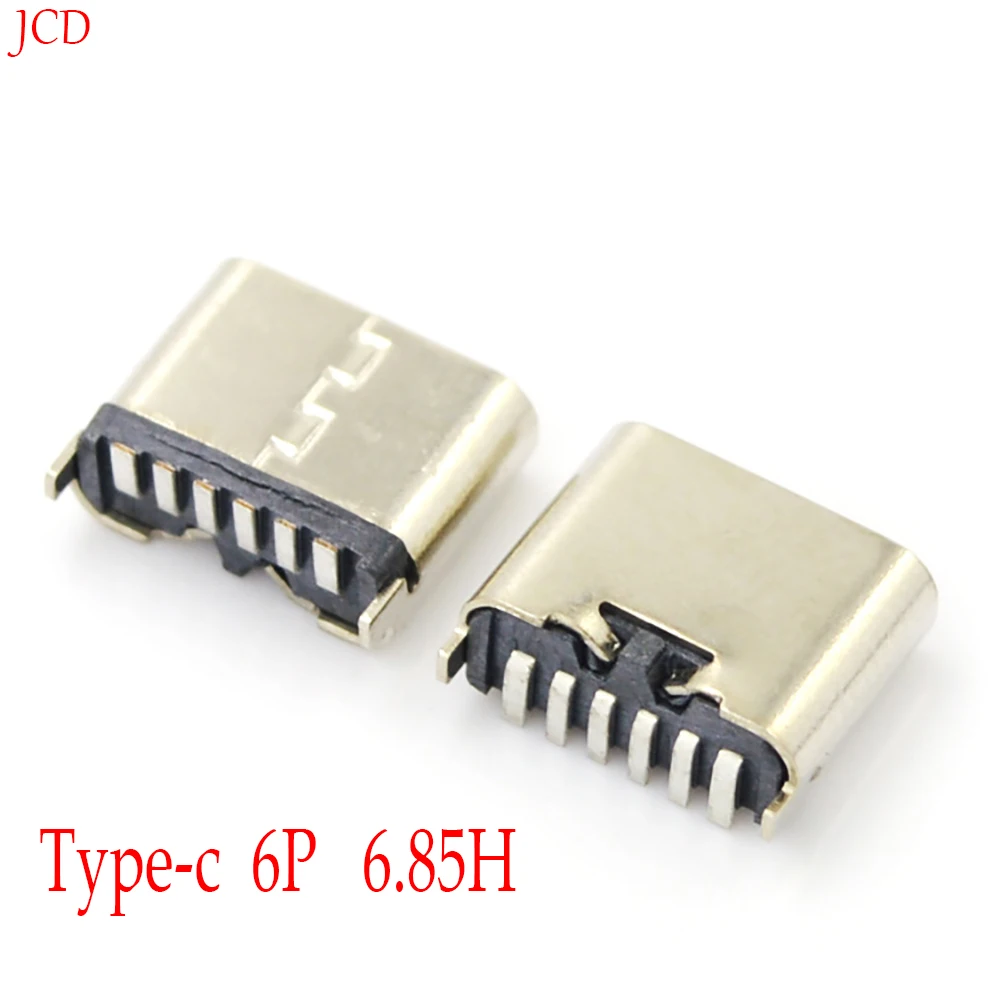 Base para auriculares Bluetooth, soporte vertical tipo c 6P, carga rápida 6,85 H, USB, cuerpo corto, 180 grados, parche SMT, 5/10/20 piezas