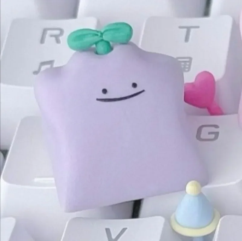Teclas de Pokémon de Anime, teclas de resina, teclas de dibujos animados personalizadas hechas a mano, accesorios para teclado mecánico, regalos de vacaciones - imagen 5