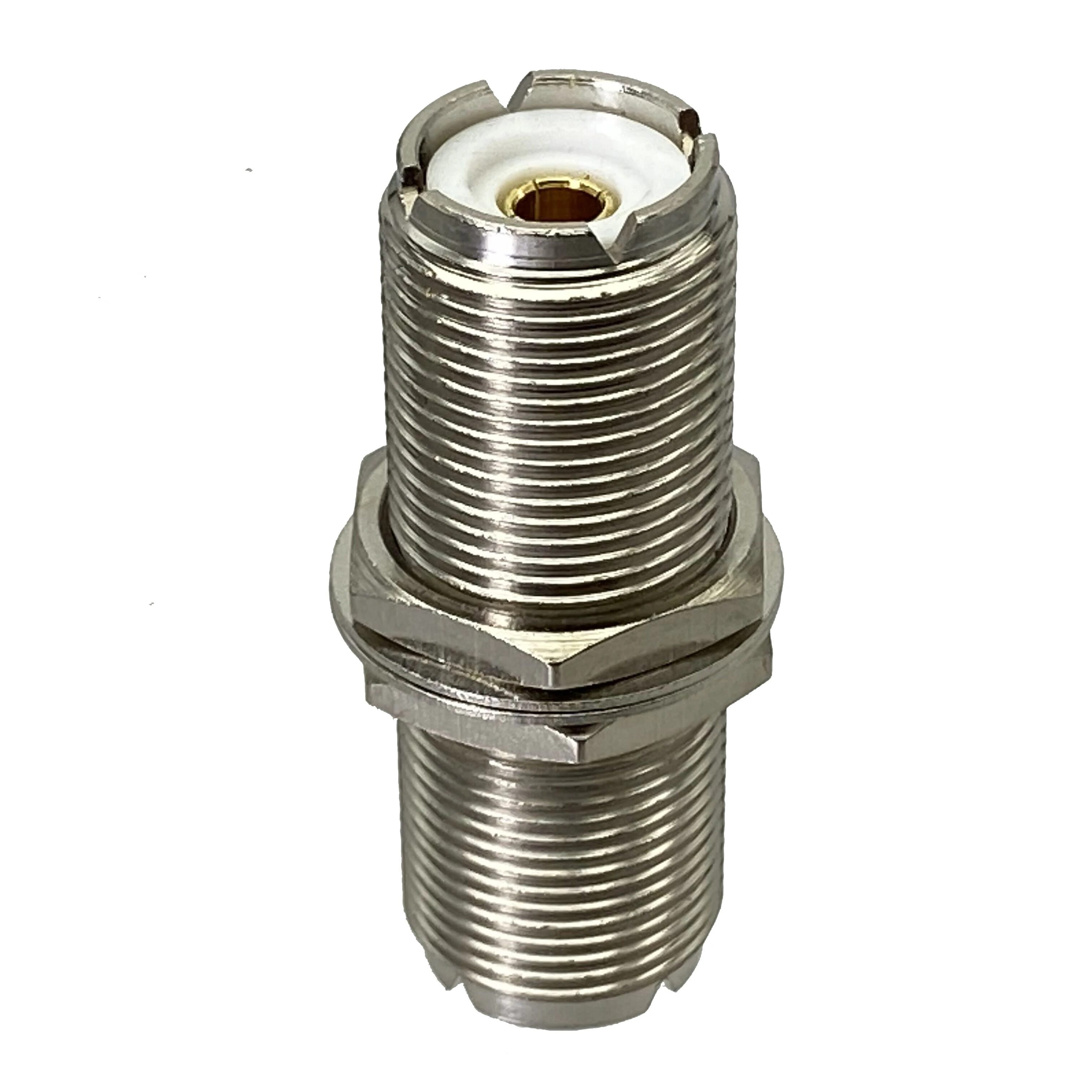 Conector de piezas UHF SO239, conector hembra a tuerca hembra UHF, adaptador RF Coaxial de alta calidad, terminales de cable de latón - imagen 3