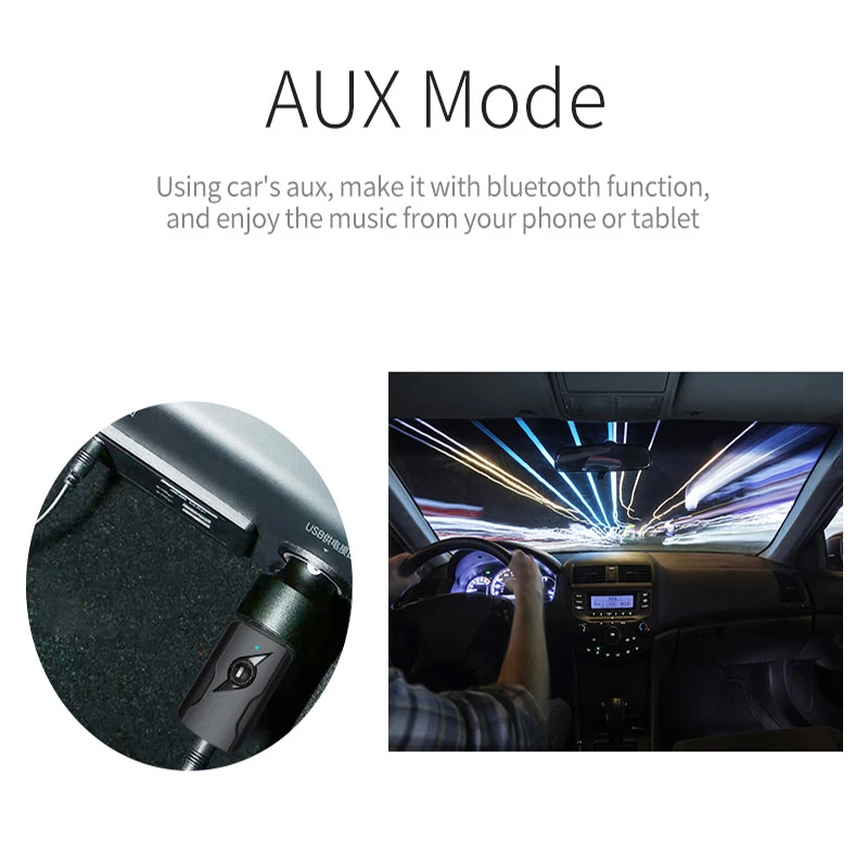 Adaptador inalámbrico 4 en 1 con Bluetooth 5,3, Adaptador de 3 y 5mm con conector AUX, USB, Dongle, receptor de Audio y música estéreo para coche, manos libres, altavoz de música para llamadas - imagen 3