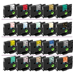 Markdomain cinta de etiquetas TZe laminada para Brother PT-H110