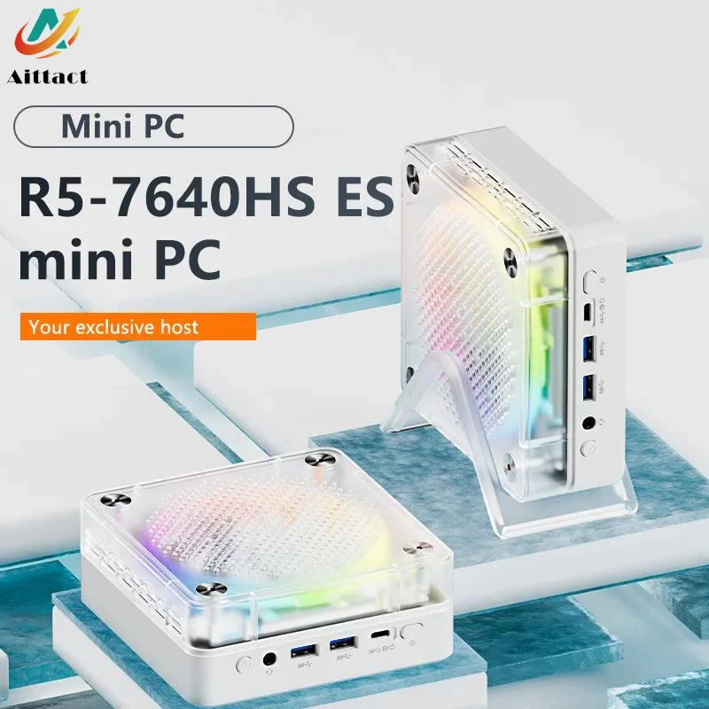 Aittact nuevo AMD Ryzen 5 7640HS ES /R5 6600H ES Light MINI PC Win 11 6 núcleos 12 hilos DDR5 M.2 SSD WIFI6 BT5.2 PC de juegos de escritorio - imagen 4