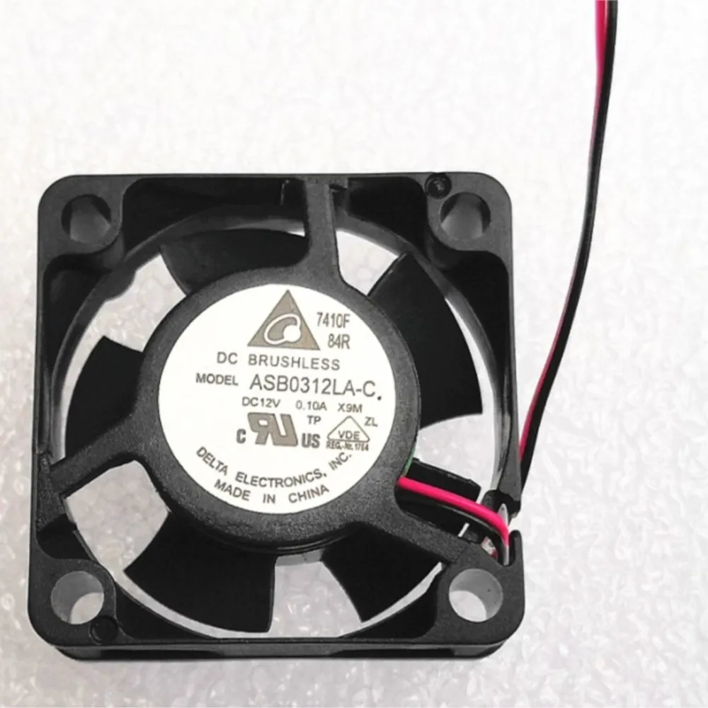 ASB0312LA-C Delta 3010 3cm 12V 0.10A Mini ventilador de refrigeración con rodamiento hidráulico, 8000RPM, 2 cables para electrónica - imagen 5