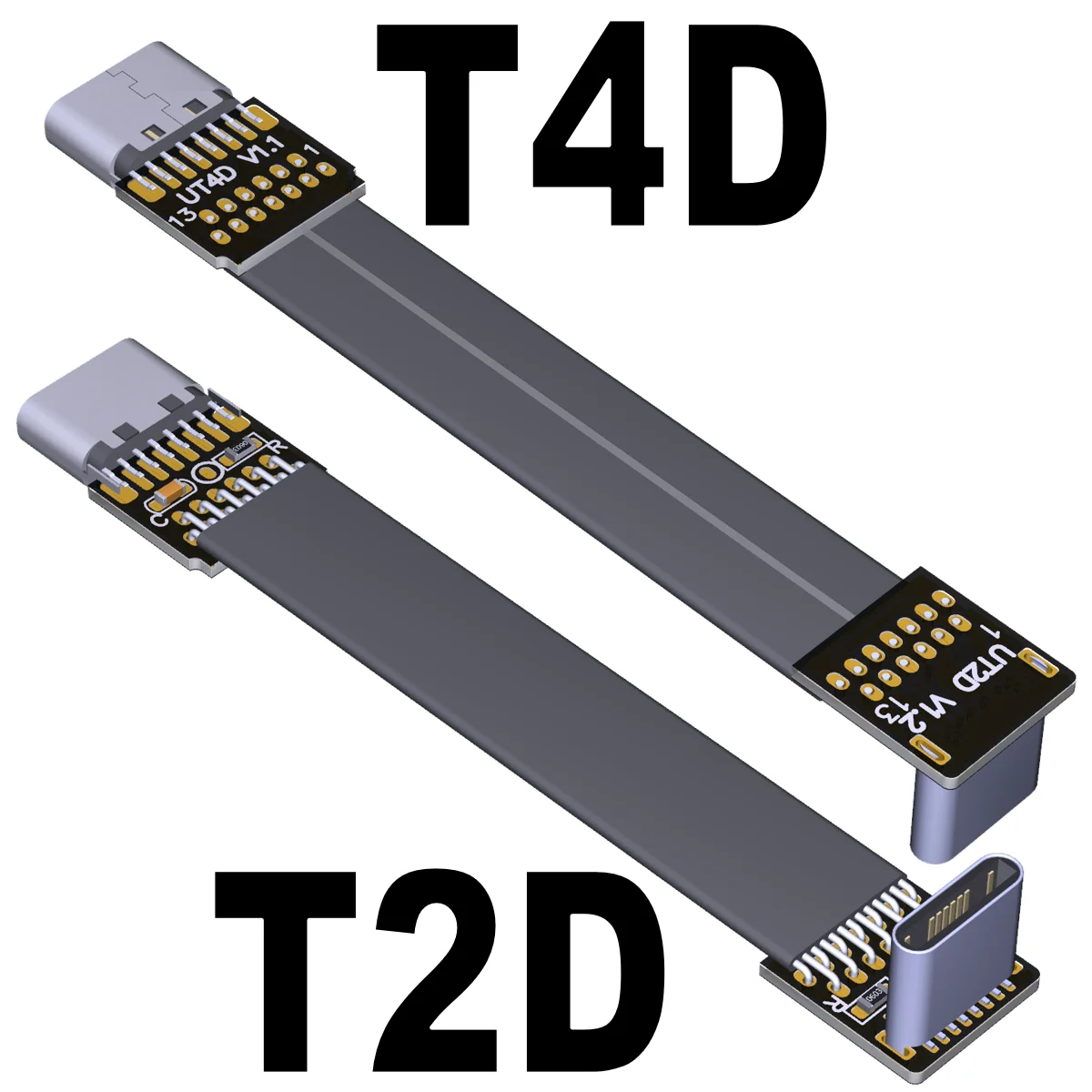 13P USB 2,0 tipo C a tipo C Cable de extensión plano de carga de datos OTG plegable 90 grados USB C macho hembra FPV Cable de fotografía aérea - imagen 4