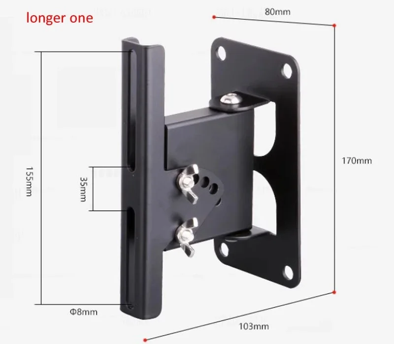 (1 unidad) 2020 nuevo SW-90 GU40 universal fuerte 40kg sonido ALTAVOZ soporte de acero de pared montaje inclinable giratorio movimiento completo - imagen 4