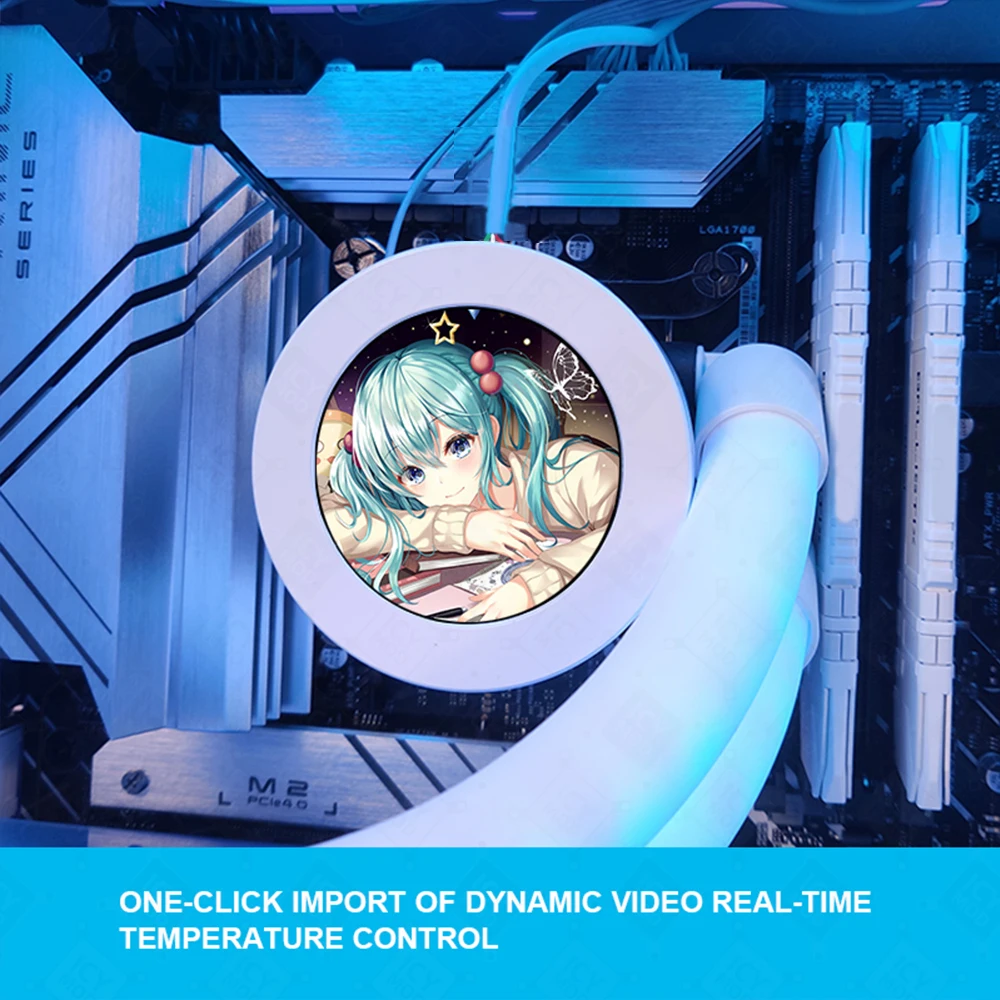 Monitor Circular 2,1" IPS para PC con refrigeracion liquida AIO - imagen 4