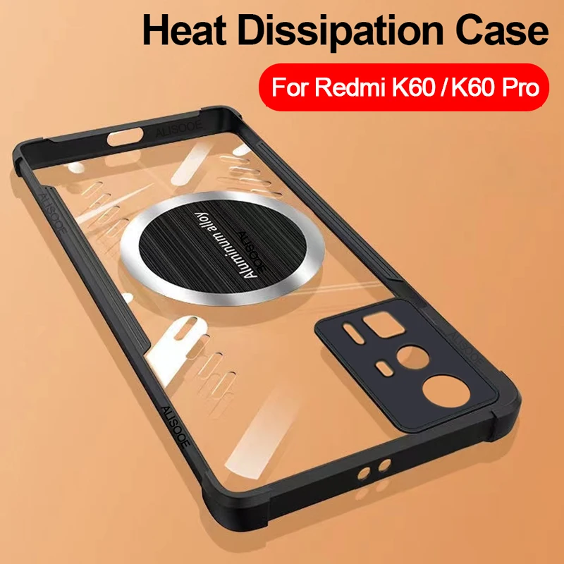 Capa para Xiaomi 13T Pro Redmi K60 Ultra Funda HD transparente cubierta de disipación de calor para Redmi K60 POCO F5 Pro Fundas Funda - imagen 3