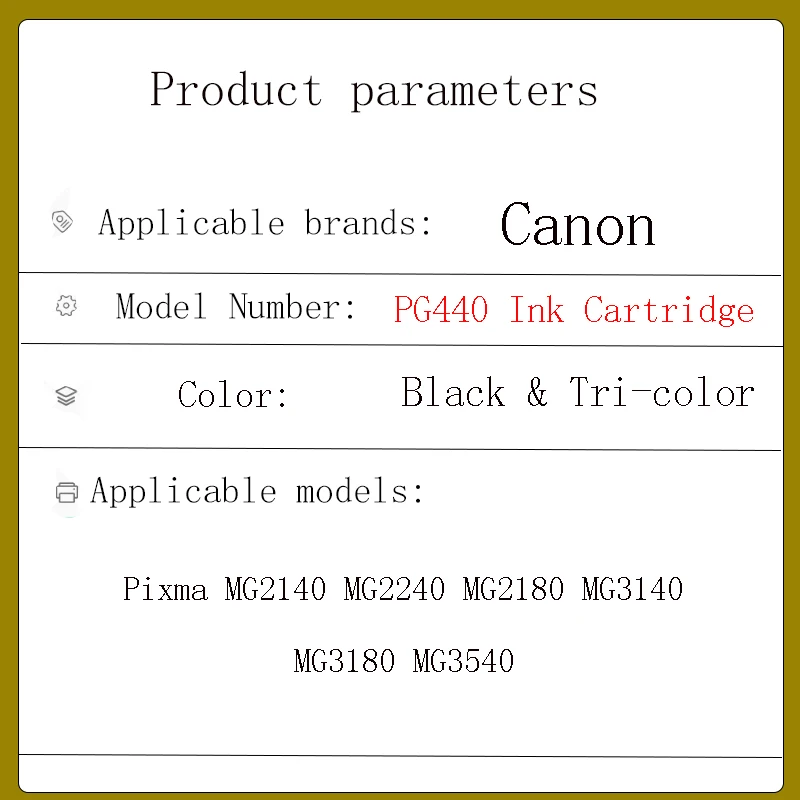 Recambio de cartucho inteligente PG 440 PG440XL CL 441 para impresora Canon PG440 CL441 440XL 441XL 4280 MX438 518 378 MX438 - imagen 2