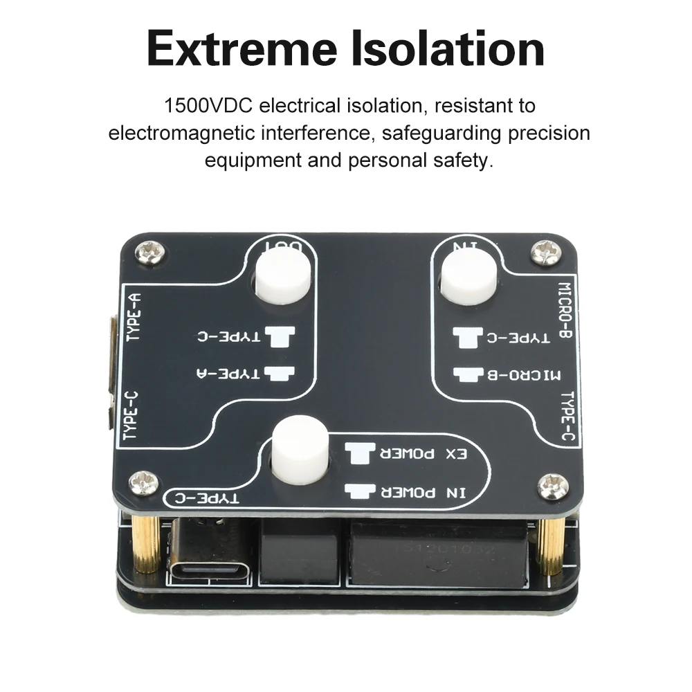 Aislador USB 2,0 U8Pro, módulo de aislamiento de aislamiento USB de alta velocidad, filtro de reducción de ruido de Audio de 480Mbps - imagen 5