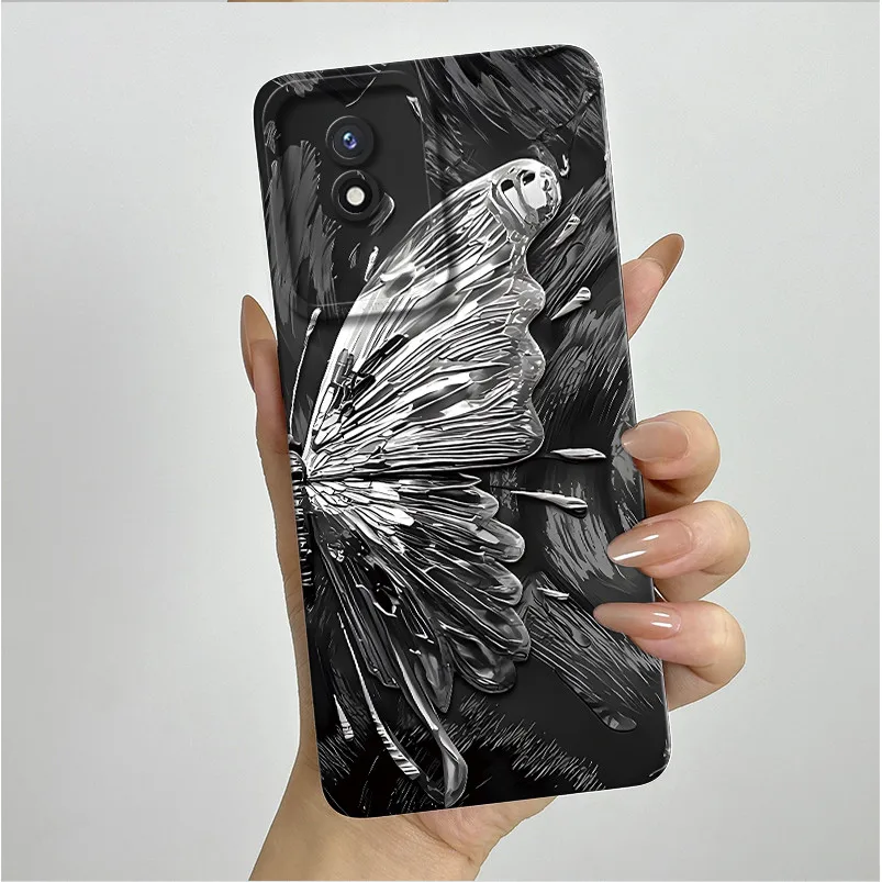 Para Vivo Y02 Y02A Y02T funda de teléfono moda estilo estético suave silicona líquida a prueba de golpes funda protectora trasera antideslizante Fundas - imagen 2