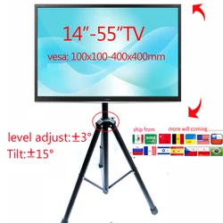 Soporte Pie TV Monitor Trípode Altura Ajustable VESA