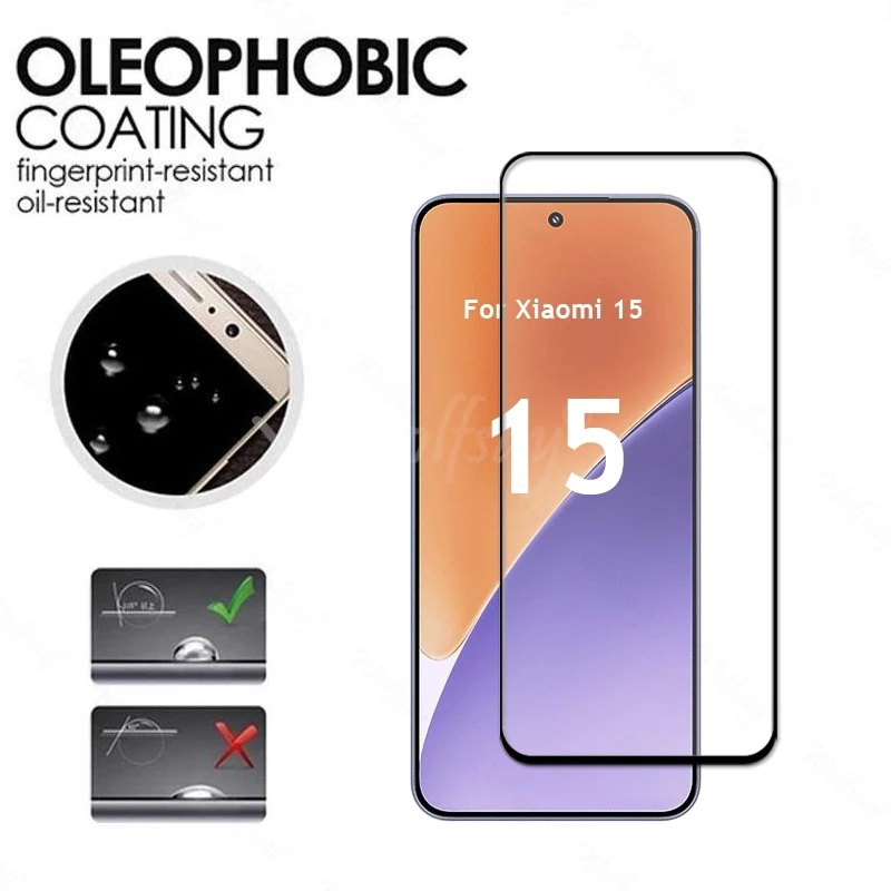 6 en 1 para Xiaomi 15 vidrio templado Xiaomi 15 vidrio cubierta completa Protector de pantalla de cámara Xiaomi 15 película - imagen 2