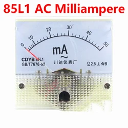 Amperímetro de Panel Analógico AC 85L1, 2-75 mA Blanco