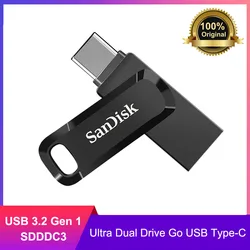 SanDisk Ultra Dual Drive Go USB tipo C USB 3,2 64GB 128GB 256GB 512GB 1TB unidad Flash Pen Drive memoria memoria Flash de hasta 400 Mb/s