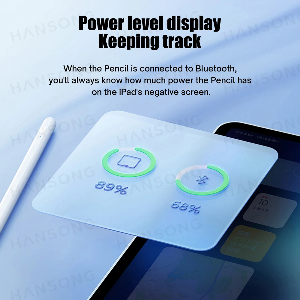 Lápiz óptico con Bluetooth para iPad, accesorio para Apple Pencil 2, iPad 2022, 2021, 2020, 2019, 2018 Pro, 12,9, 11 Air, 10,9, iPad 10,2, 10 °, mini 6 - imagen 2
