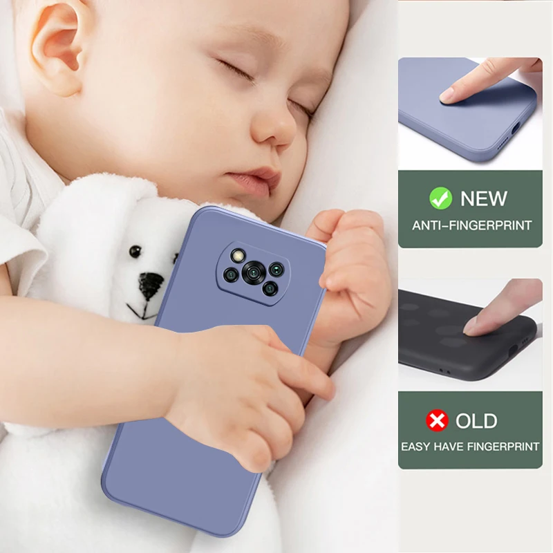 Para Poco X3 Pro funda cuadrada de silicona líquida Protector de lente de cámara fundas de teléfono para Xiaomi PocoX3 X 3 nfc Pocox3 Pro funda suave - imagen 4