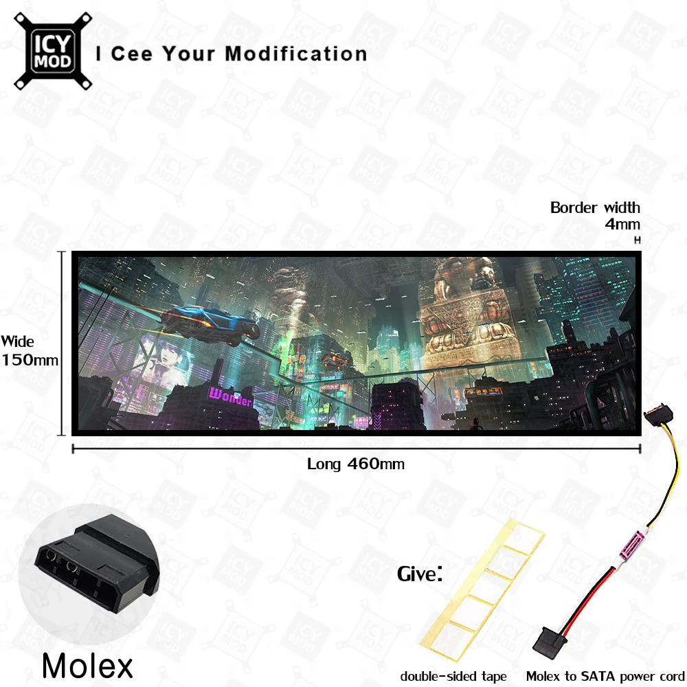 Black Border 15x46mm