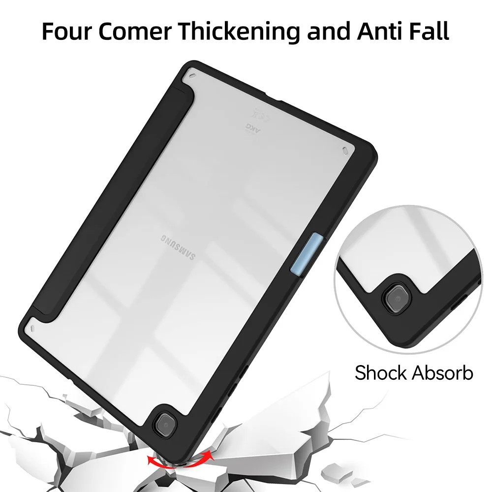 Tablet Case For Samsung Galaxy Tab S6 Lite 10.4inch With Pencil Holder Transparent Back Cover - imagen 4