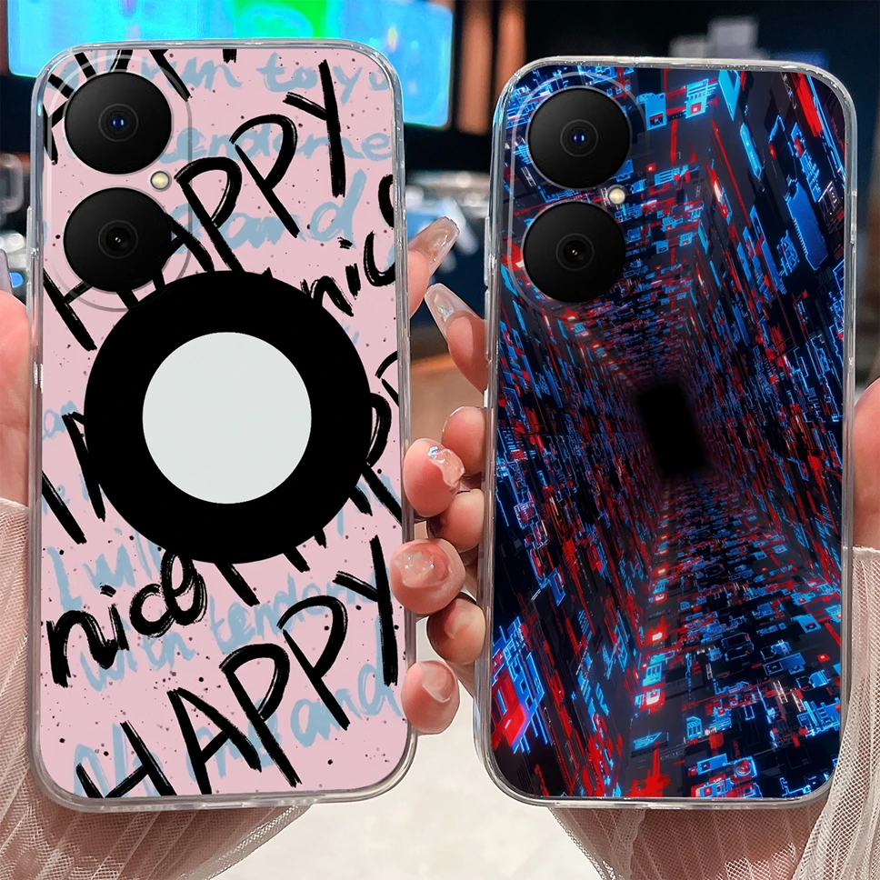 Para Huawei Enjoy 80 70 Pro 70X Funda lindo astronauta suave delgada TPU transparente Funda de teléfono de silicona para Huawei Enjoy80 Funda ligera - imagen 2