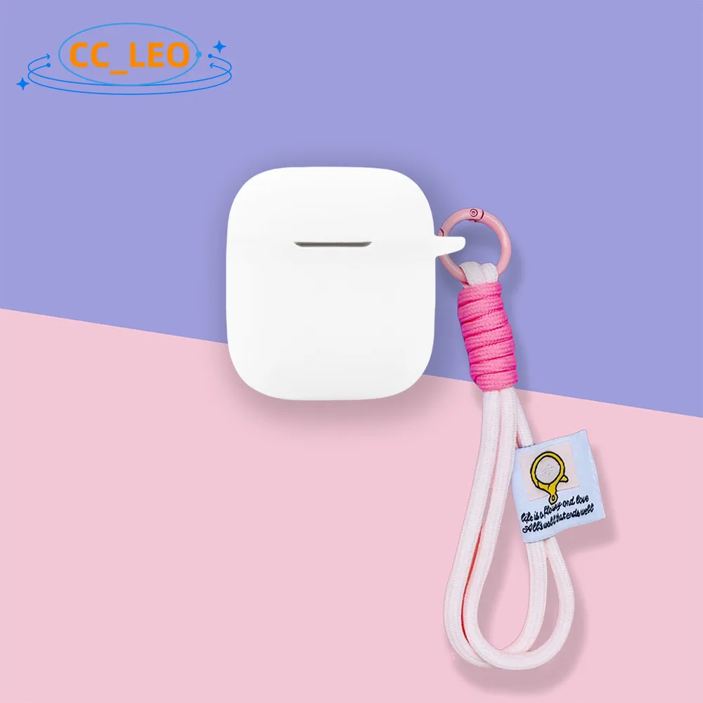 Para OPPO Enco Buds3 funda de silicona suave adecuada para OPPO Enco Buds3 funda protectora a prueba de golpes con cordón - imagen 5