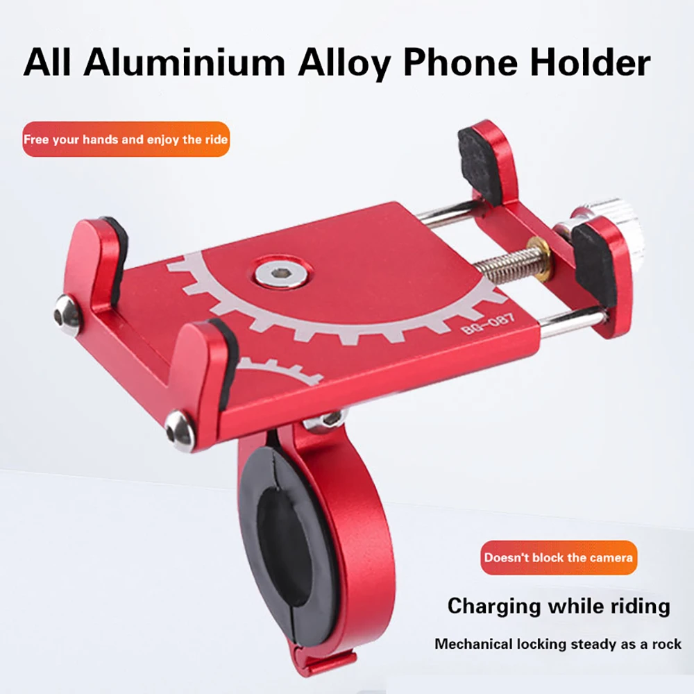 Soporte de Metal para teléfono de bicicleta y motocicleta, soporte antideslizante de aleación de aluminio, Clip GPS, soporte para teléfono de bicicleta para iPhone - imagen 3