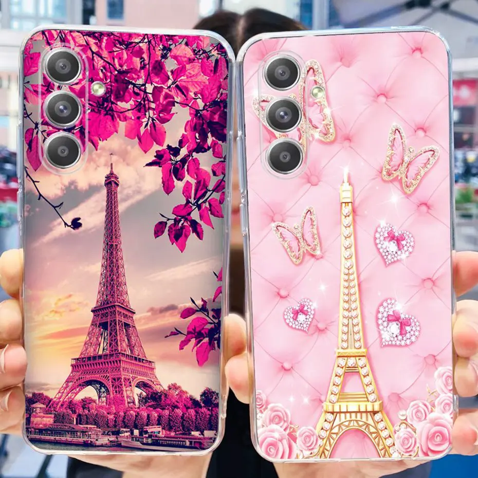 Funda trasera de TPU de silicona suave para Samsung A55 5G, carcasa bonita y delgada pintada para teléfono Samsung A55, SM-A556B, 2023 - imagen 4