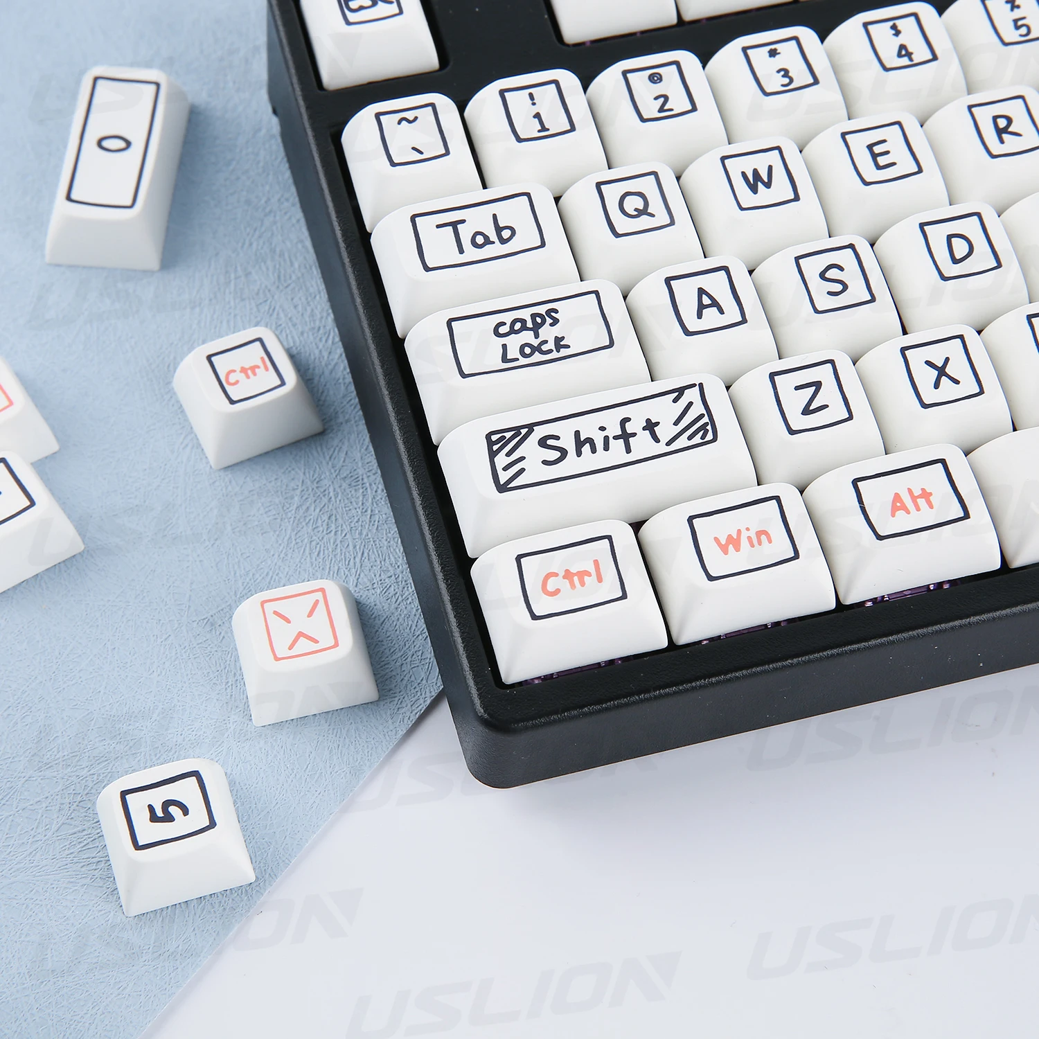 Tapa de tecla de Graffiti XDA, perfil PBT, 125 teclas para teclado mecánico, personalizado, lindo Anime, juego de tapas de tecla Tester68 Rk61 - imagen 2