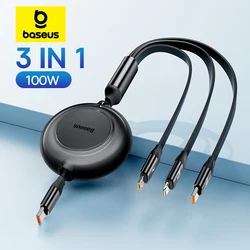 Baseus Cable USB-C Retráctil de Carga Rápida