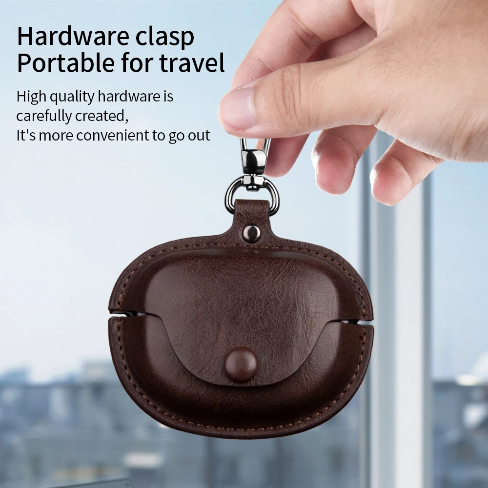 Funda protectora de cuero PU para auriculares Bose, funda Ultra abierta para auriculares inalámbricos, a prueba de golpes, con llavero - imagen 4