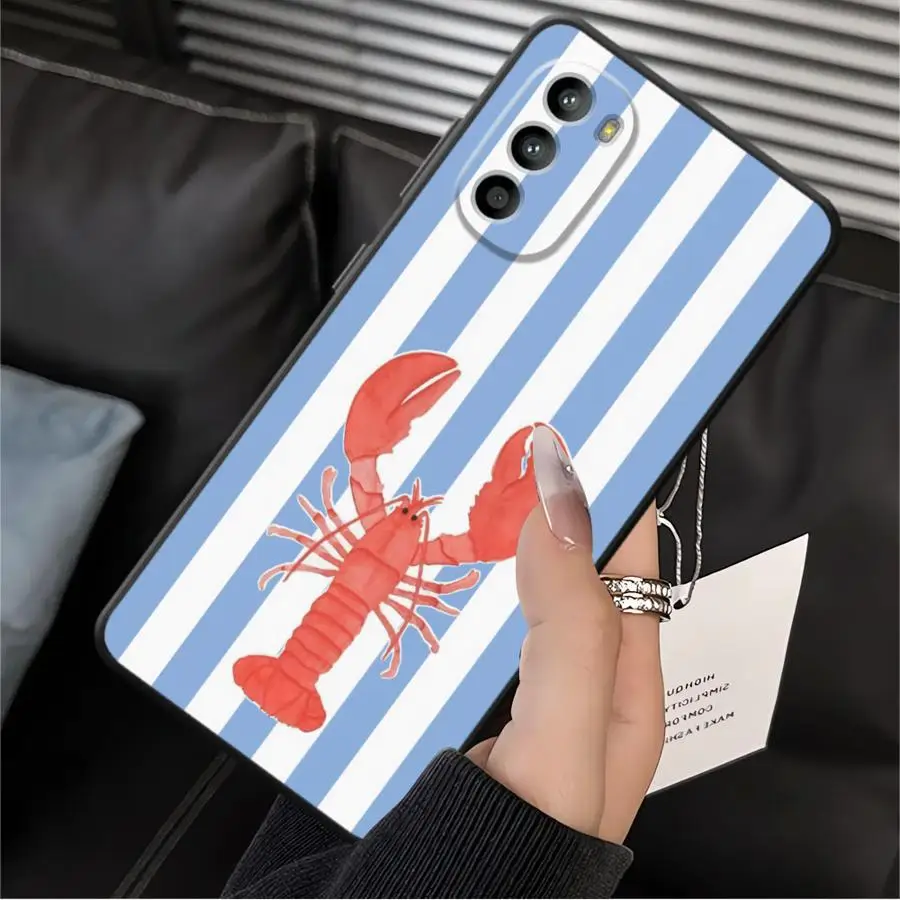 Funda de animales marinos para Motorola Mot G52 G60s G71 G51 G73 G50 Edge 20 Pro 30 Lite G53 G30 G32 G22 Edge40 G60 teléfono suave negro - imagen 5