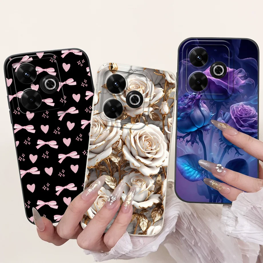 Para Xiaomi Redmi 13 13X 4G funda bonita de dibujos animados de lujo cubierta pintada suave TPU funda de teléfono para Xiaomi Redmi 13X Redmi13 X Fundas bolsas - imagen 5