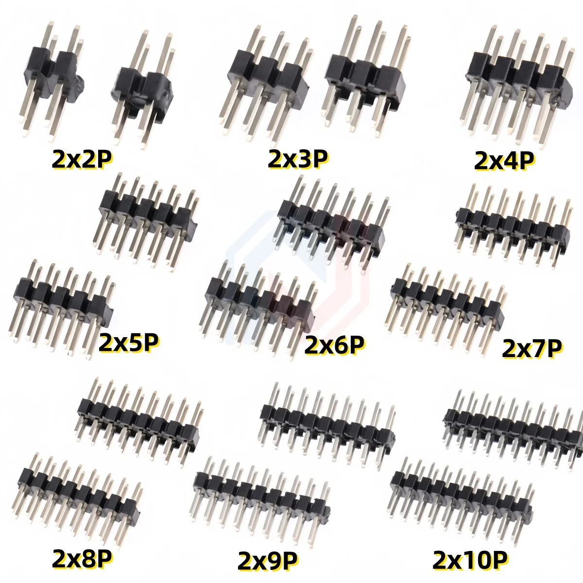 50/20/10 Uds 2,54mm fila única macho 1/2*40P placa PCB conector de pines tira Pinheader 2/3/4/5/6/8/10/12/20/40Pin para Arduino