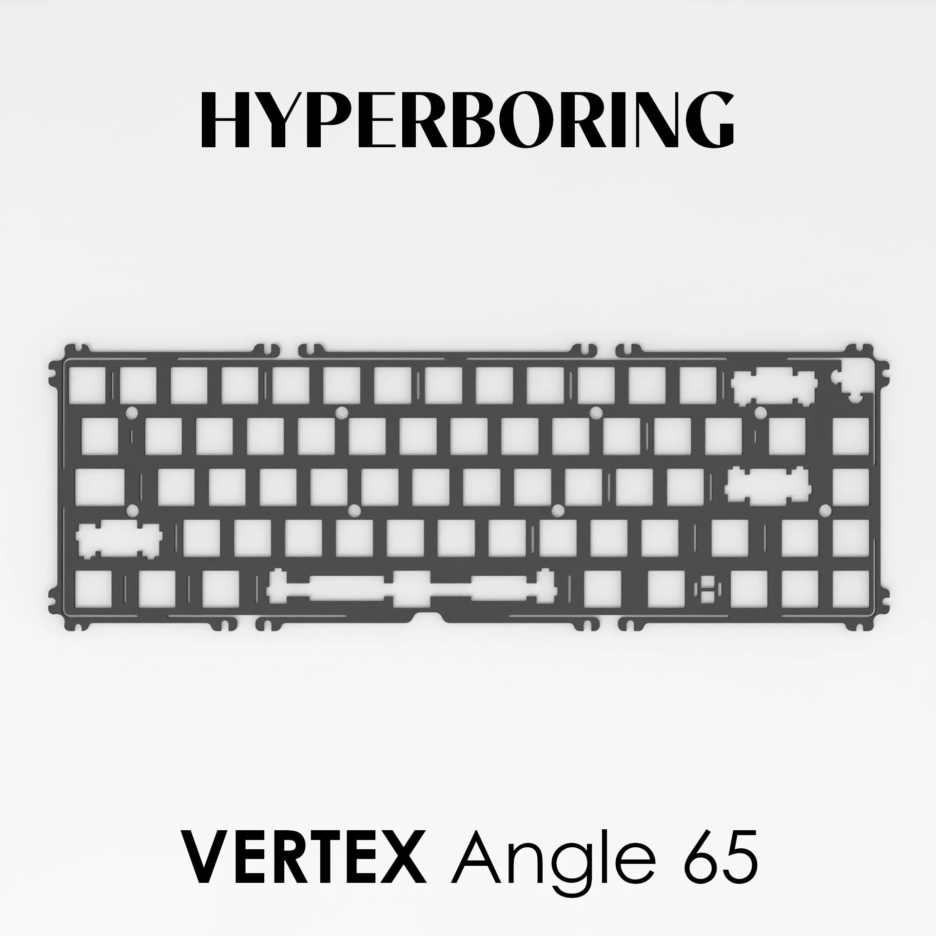 Keebox-Kit de teclado Vertex Angle 65, placa de posicionamiento PC PP FR4, placa de aluminio montada - imagen 4