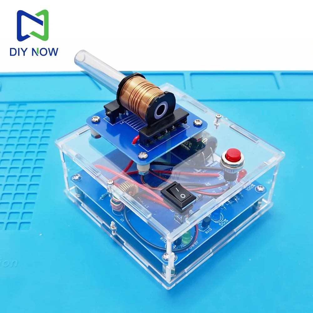 Kit de bricolaje electrónico de pistola de ferrocarril electromagnética de alto voltaje, módulo de refuerzo de bobina, placa de circuito, componentes de experimentos de práctica de soldadura - imagen 2