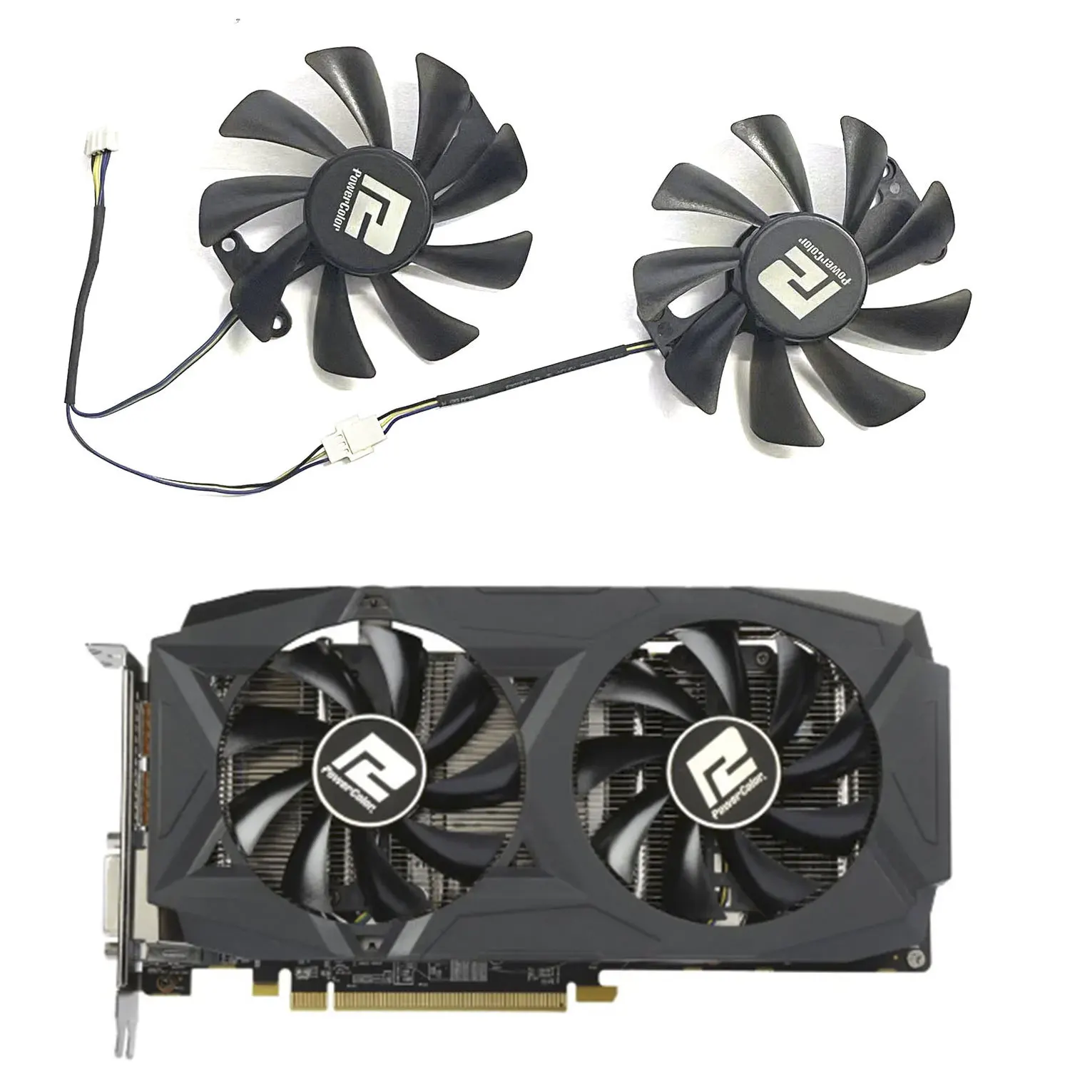 2 ventiladores a estrenar, 4 pines, 85MM, RX580, GPU, adecuado para tarjeta gráfica de Golden Hengjin Red Dragon Radeon RX580, RX480, RX470