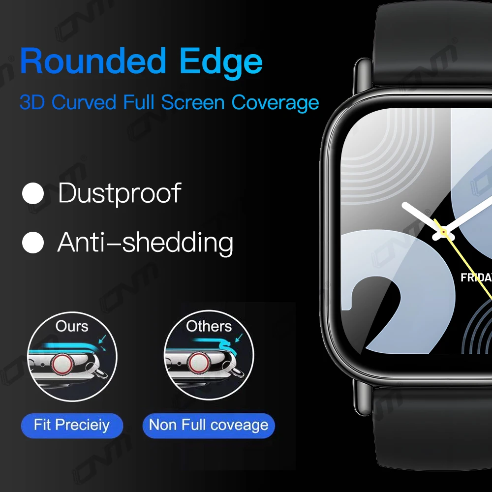 Protector de pantalla para Xiaomi Redmi Watch 5 Active / Lite HD, antiarañazos película protectora de cobertura completa, accesorios (no de vidrio) - imagen 3