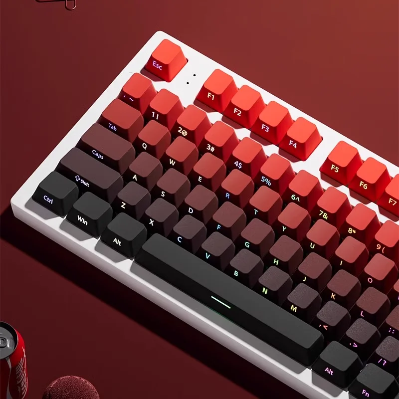 Teclas personalizadas degradadas PBT, teclas de doble disparo para interruptor MX, Teclado mecánico para juegos, teclas de grabado lateral de perfil OEM DIY - imagen 4