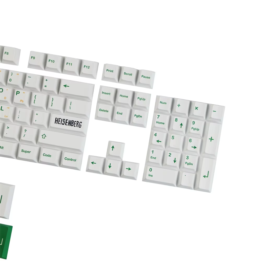 Teclas Cherry perfil ANSI Blancas y Verdes para teclado mecánico - imagen 4