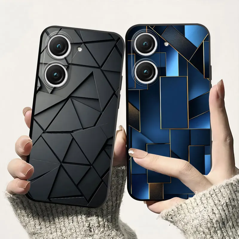 Para Asus Zenfone 9 10 funda de silicona suave a prueba de golpes para Asus Zenfone 10 funda trasera de teléfono TPU Fundas protectoras de gato lindo