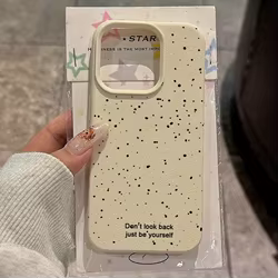 Funda de teléfono con textura de lichi y patrón de lunares negros bonitos para iPhone 17 Pro Max 11 12 13 14 15 16 Plus 17 Air X XS XR, funda suave