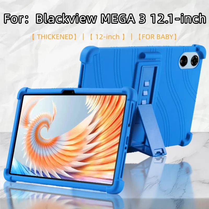Funda segura de silicona suave para niños para Blackview Mega 3 2025, funda protectora a prueba de golpes con soporte ajustable para tableta de 12,1 pulgadas - imagen 3