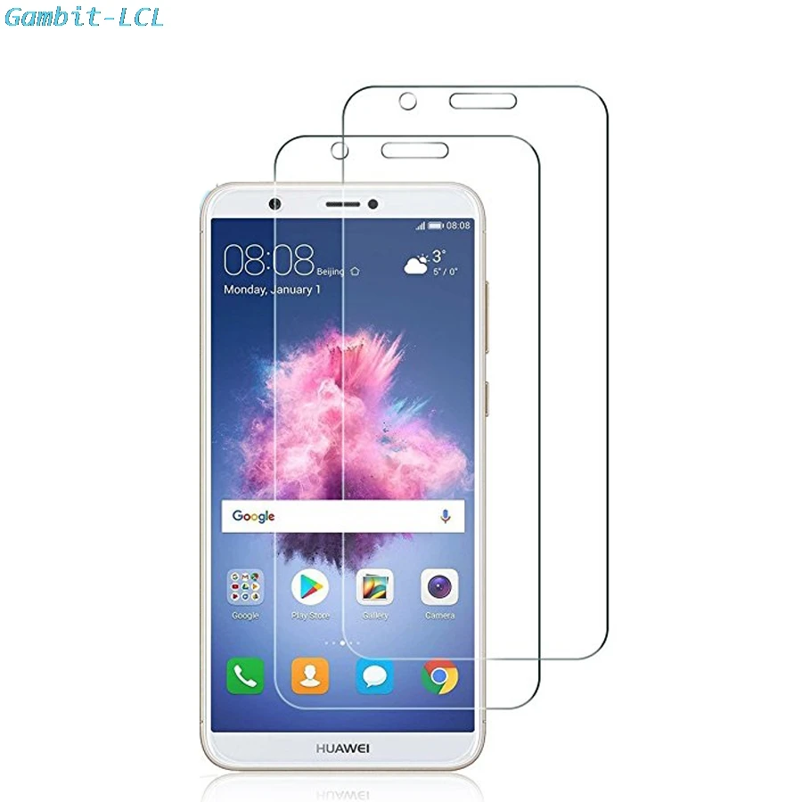 2 uds vidrio templado para Huawei P Smart (Enjoy 7S) 5,65 "FIG-LX1 LX2 LX3 LA1 Protector de pantalla 2.5D 9H en película protectora